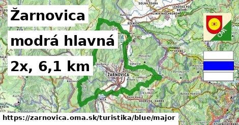 Žarnovica Turistické trasy modrá hlavná