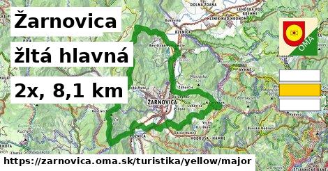 Žarnovica Turistické trasy žltá hlavná