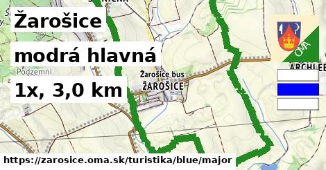 Žarošice Turistické trasy modrá hlavná