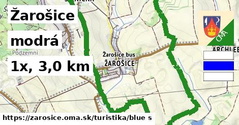 Žarošice Turistické trasy modrá 