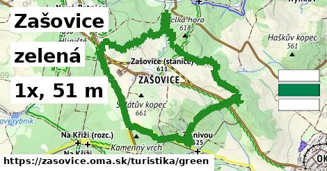 Zašovice Turistické trasy zelená 