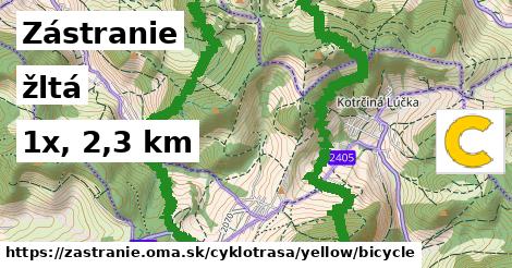 Zástranie Cyklotrasy žltá bicycle