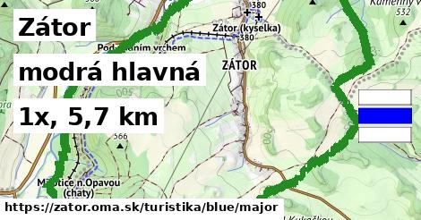 Zátor Turistické trasy modrá hlavná