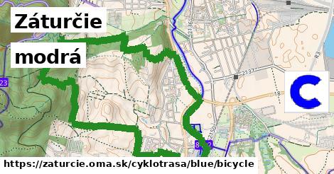 Záturčie Cyklotrasy modrá bicycle