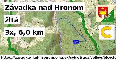 Závadka nad Hronom Cyklotrasy žltá bicycle