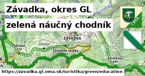 Závadka, okres GL Turistické trasy zelená náučný chodník