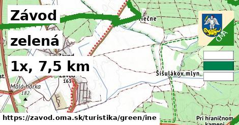 Závod Turistické trasy zelená iná