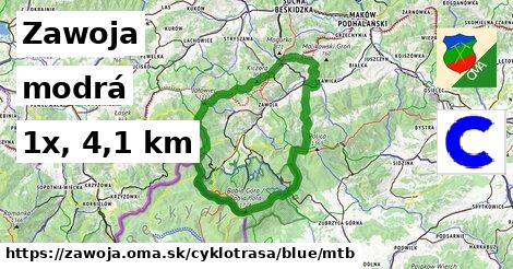 Zawoja Cyklotrasy modrá mtb