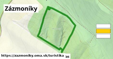 Zázmoníky Turistické trasy  