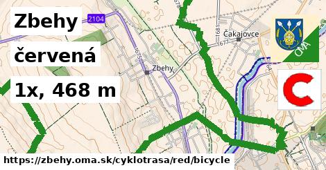 Zbehy Cyklotrasy červená bicycle