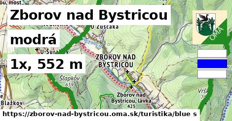 Zborov nad Bystricou Turistické trasy modrá 