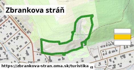 Zbrankova stráň Turistické trasy  