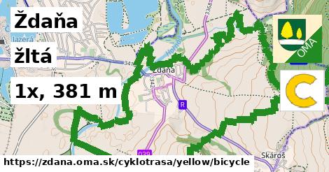Ždaňa Cyklotrasy žltá bicycle