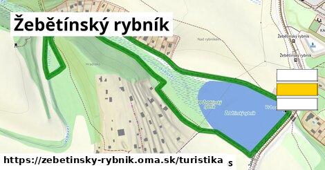 Žebětínský rybník Turistické trasy  