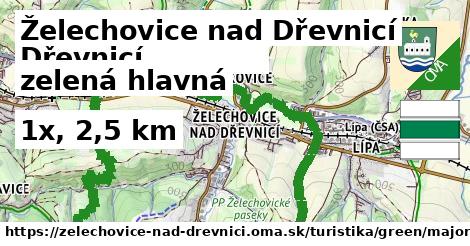 Želechovice nad Dřevnicí Turistické trasy zelená hlavná