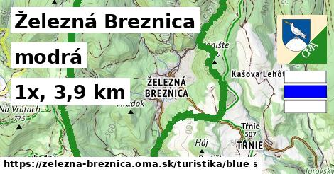 Železná Breznica Turistické trasy modrá 