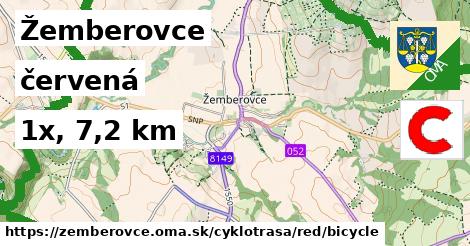 Žemberovce Cyklotrasy červená bicycle