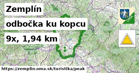 Zemplín Turistické trasy odbočka ku kopcu 