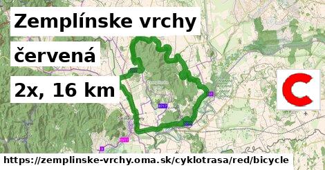 Zemplínske vrchy Cyklotrasy červená bicycle