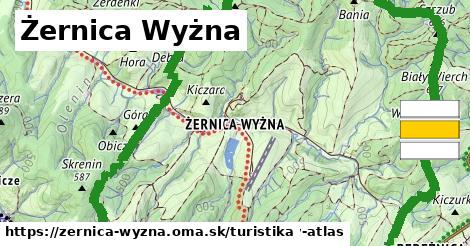 Żernica Wyżna Turistické trasy  