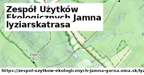 Zespół Użytków Ekologicznych Jamna Górna Lyžiarske trasy  