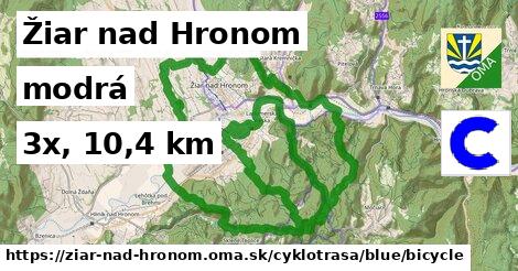 Žiar nad Hronom Cyklotrasy modrá bicycle