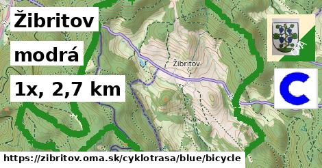 Žibritov Cyklotrasy modrá bicycle