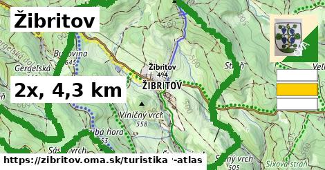 Žibritov Turistické trasy  