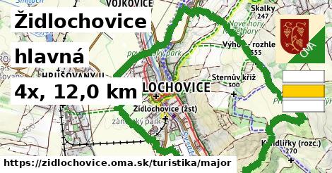 Židlochovice Turistické trasy hlavná 