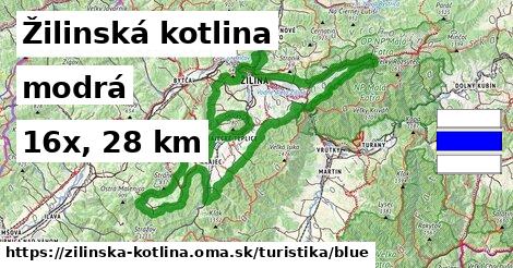 Žilinská kotlina Turistické trasy modrá 