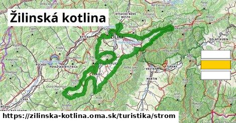 Žilinská kotlina Turistické trasy strom 