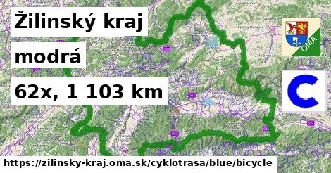 Žilinský kraj Cyklotrasy modrá bicycle