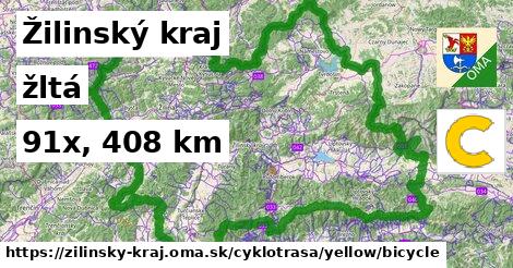 Žilinský kraj Cyklotrasy žltá bicycle