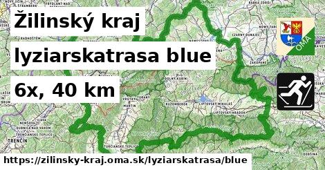 Žilinský kraj Lyžiarske trasy modrá 