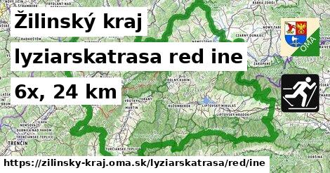 Žilinský kraj Lyžiarske trasy červená iná