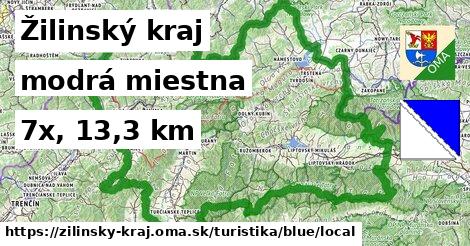 Žilinský kraj Turistické trasy modrá miestna