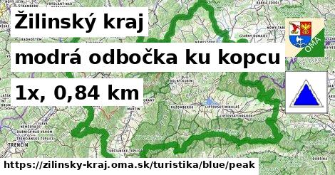 Žilinský kraj Turistické trasy modrá odbočka ku kopcu