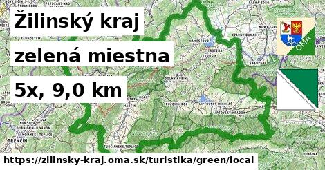 Žilinský kraj Turistické trasy zelená miestna