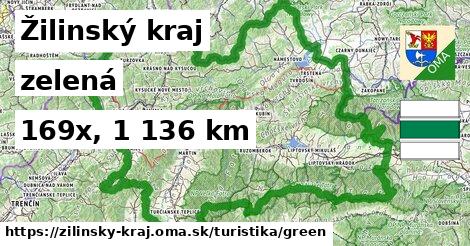 Žilinský kraj Turistické trasy zelená 