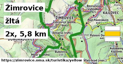 Žimrovice Turistické trasy žltá 