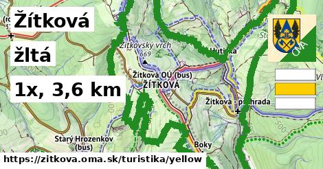 Žítková Turistické trasy žltá 