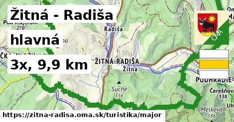 Žitná - Radiša Turistické trasy hlavná 