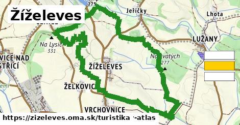 Žíželeves Turistické trasy  