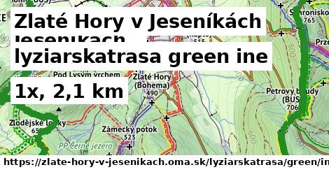 Zlaté Hory v Jeseníkách Lyžiarske trasy zelená iná