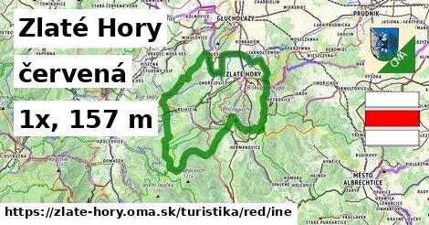 Zlaté Hory Turistické trasy červená iná