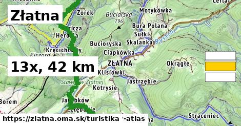 Złatna Turistické trasy  