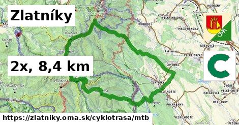 Zlatníky Cyklotrasy mtb 