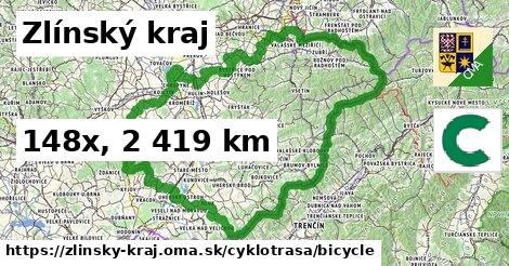 Zlínský kraj Cyklotrasy bicycle 