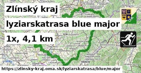 Zlínský kraj Lyžiarske trasy modrá hlavná