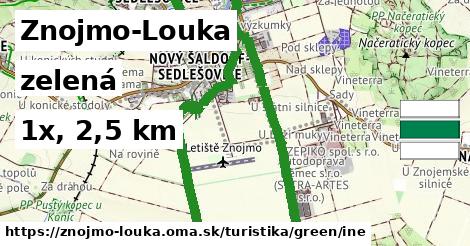Znojmo-Louka Turistické trasy zelená iná